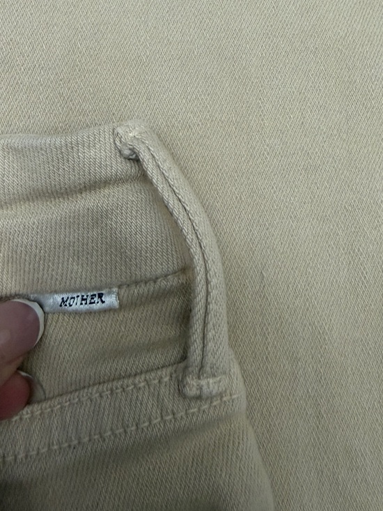 MOTHER The Patch Pocket Undercover Sneak Jeans Size 31 Women’s in Khaki - Picture 4 of 16